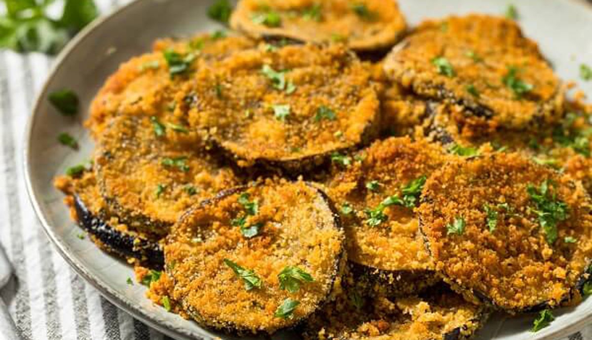 Receta de Rodajas de Berenjena Crujiente en Air Fryer