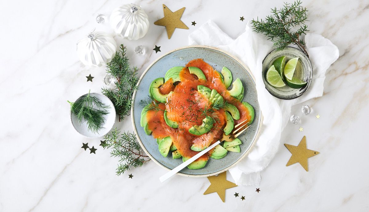 Receta de ensalada de salmón ahumado y aguacate