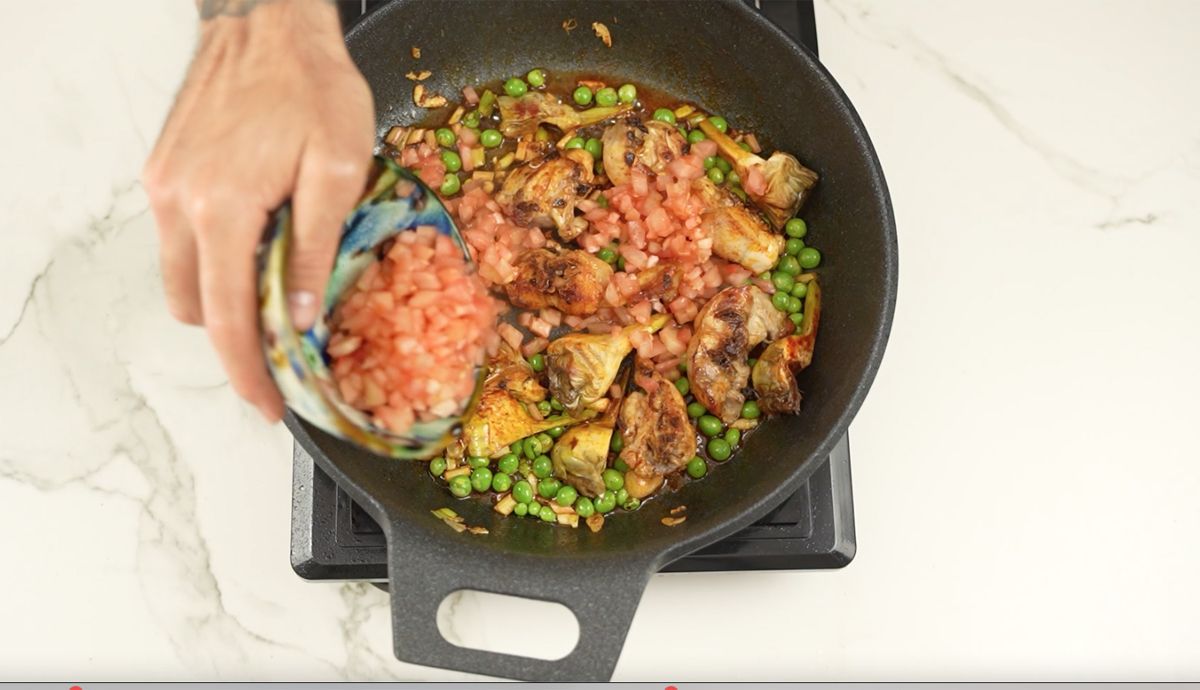 PASO 3 Arroz meloso de carne de conejo