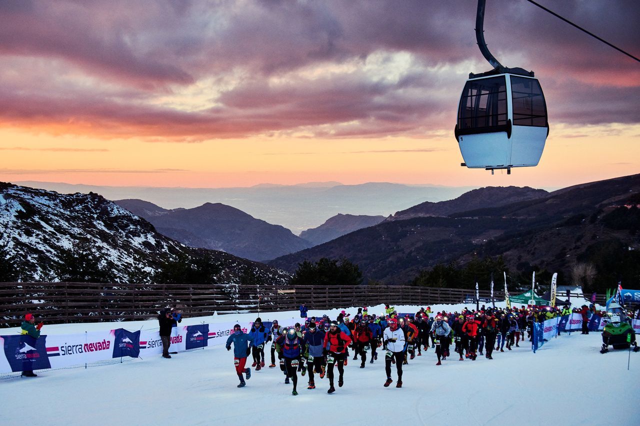 Salida de la Snow Running Sierra Nevada. Foto: Niccolo Guasti