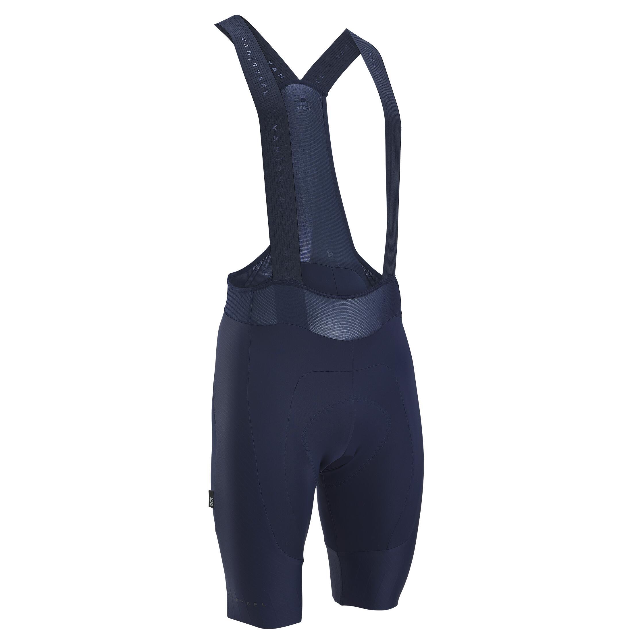 culotte ciclismo carretera corto con tirantes de verano hombre racer 2 azul