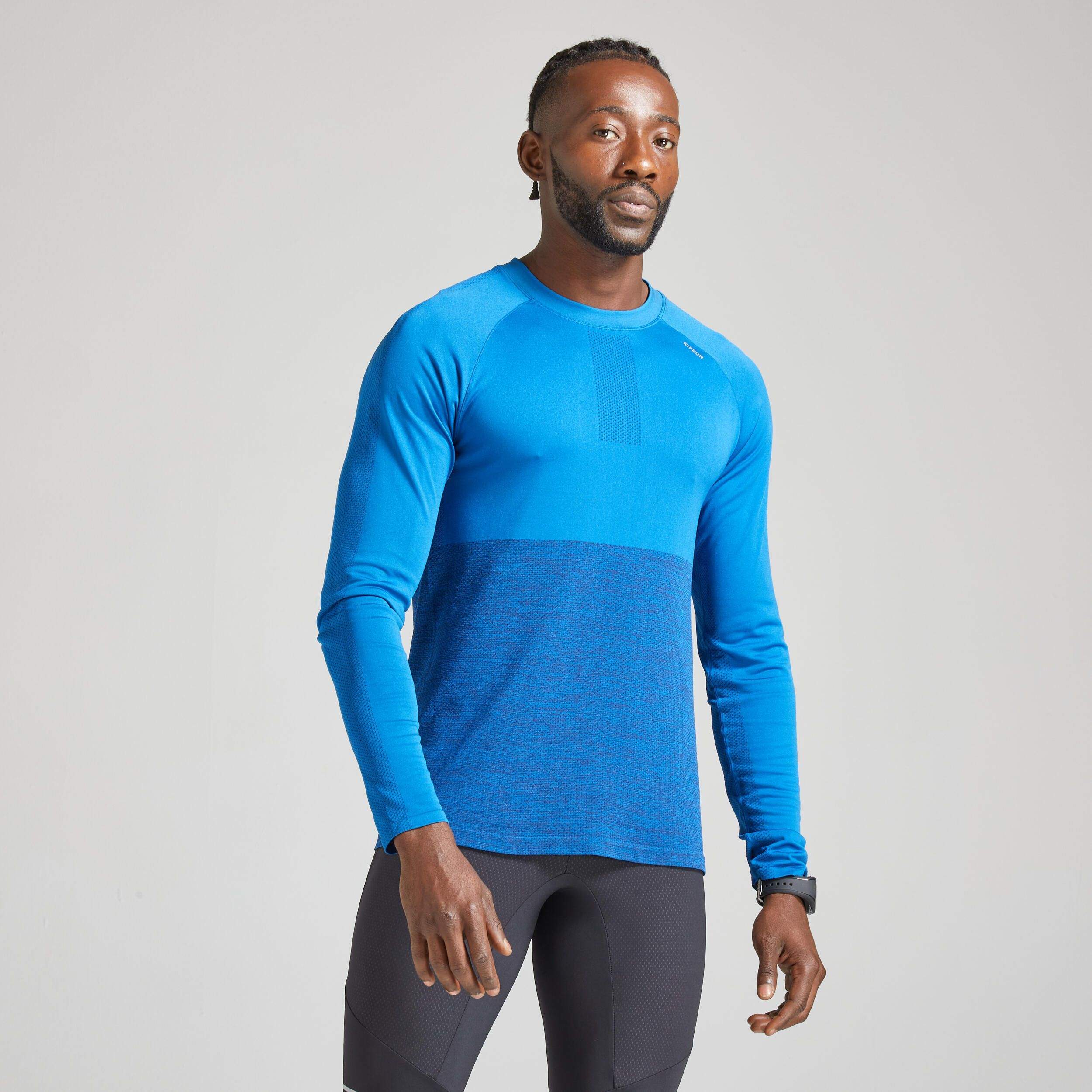 camiseta running transpirable hombre kiprun care azul