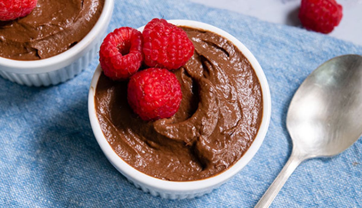 Receta de mousse de aguacate y chocolate negro
