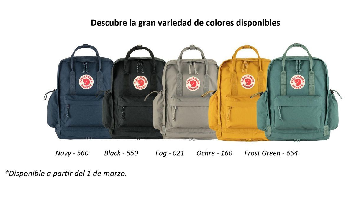 Colores disponibles para la mochila Kanken Outlong Colores disponibles para la mochila Kanken Outlong