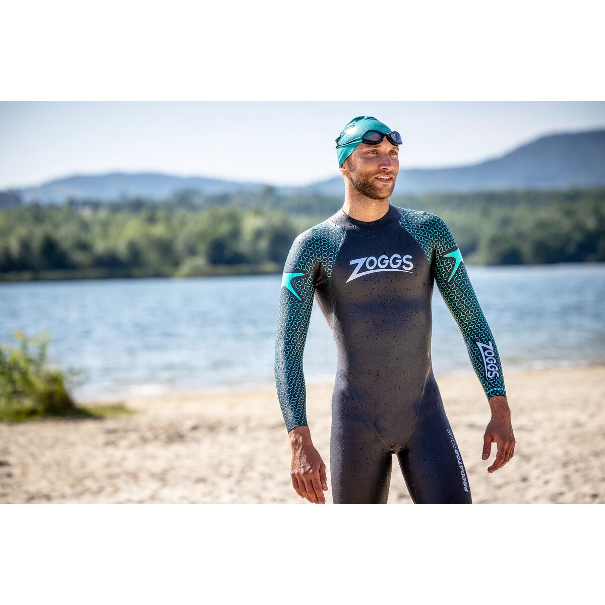 mens predator tour fs triathlon wetsuit black blue