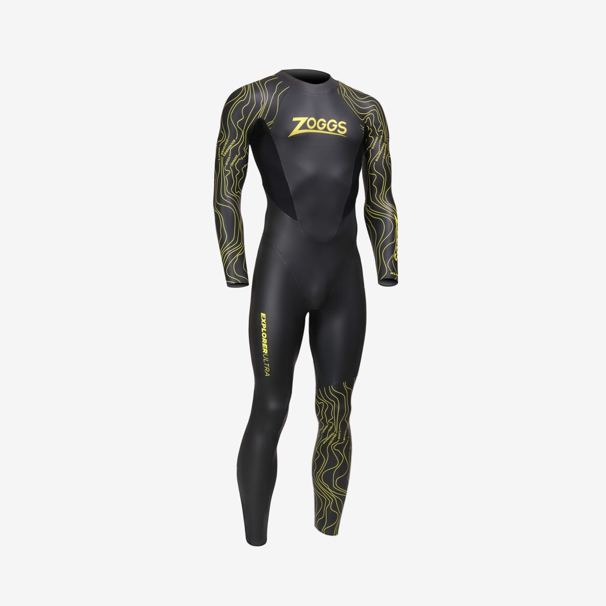 mens explorer ultra fs open water wetsuit black yellow