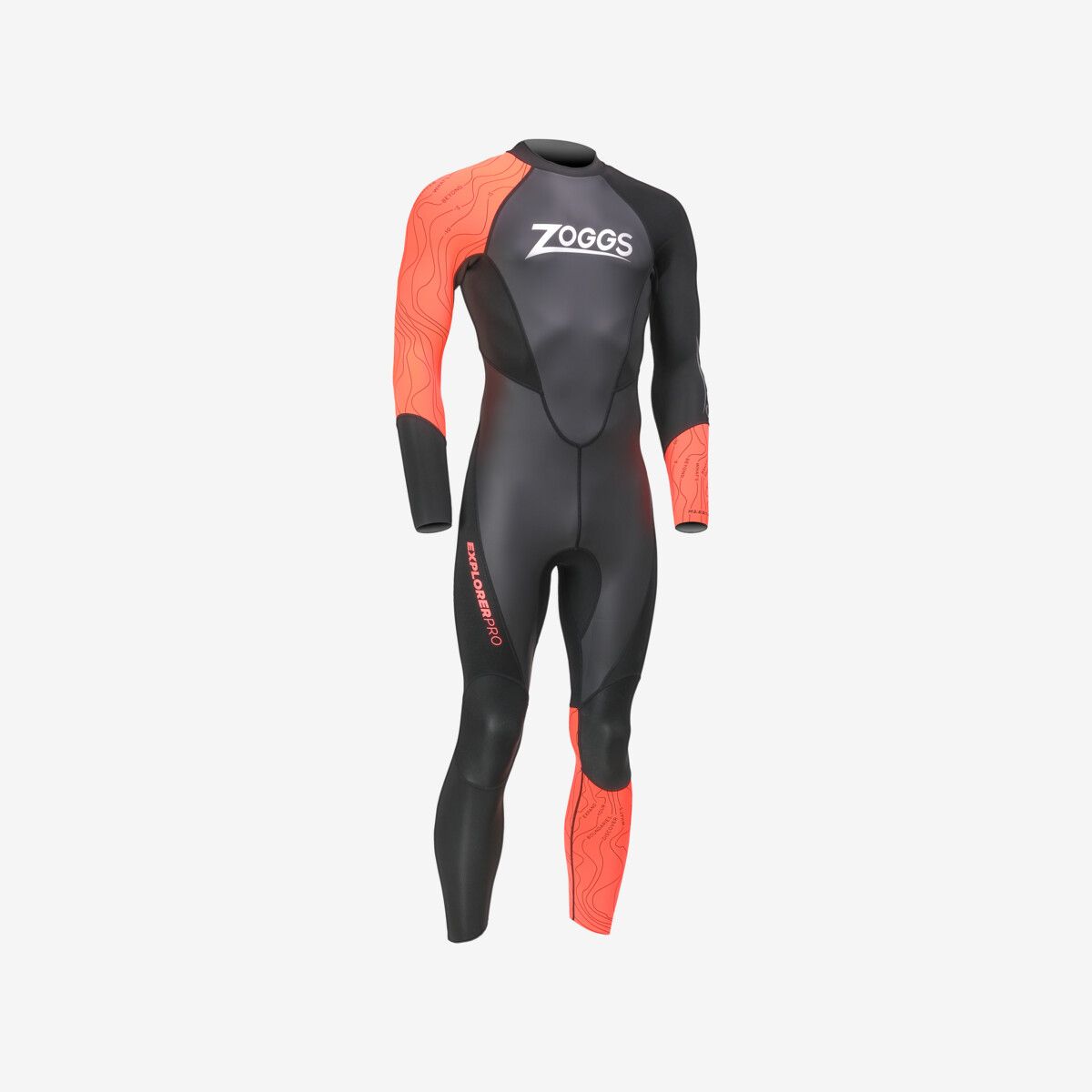 mens explorer pro fs open water wetsuit black red