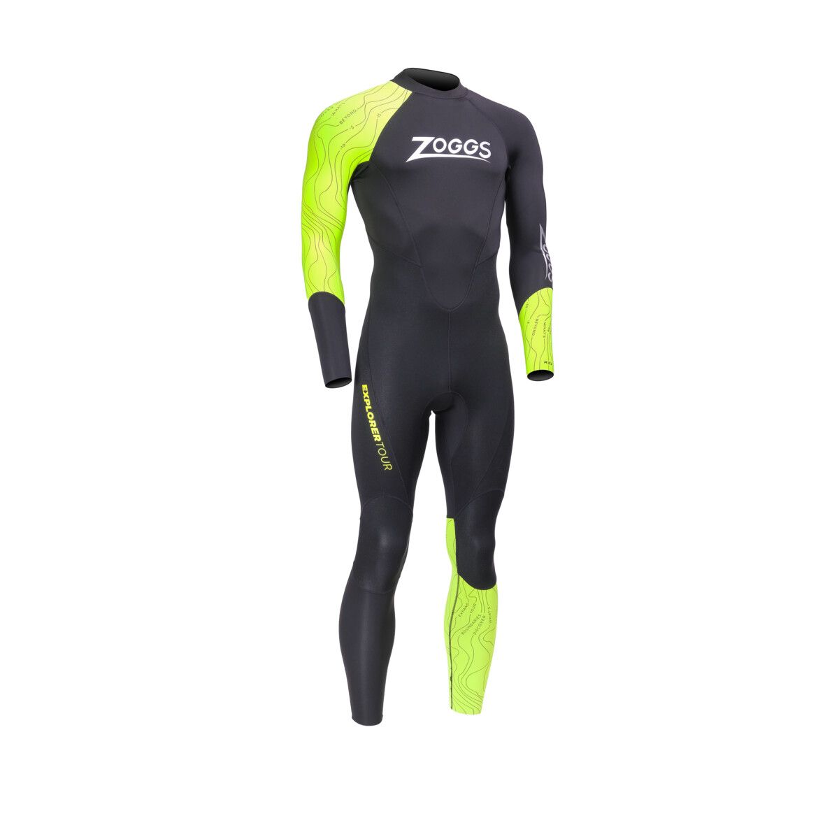mens explorer tour fs open water wetsuit black yellow