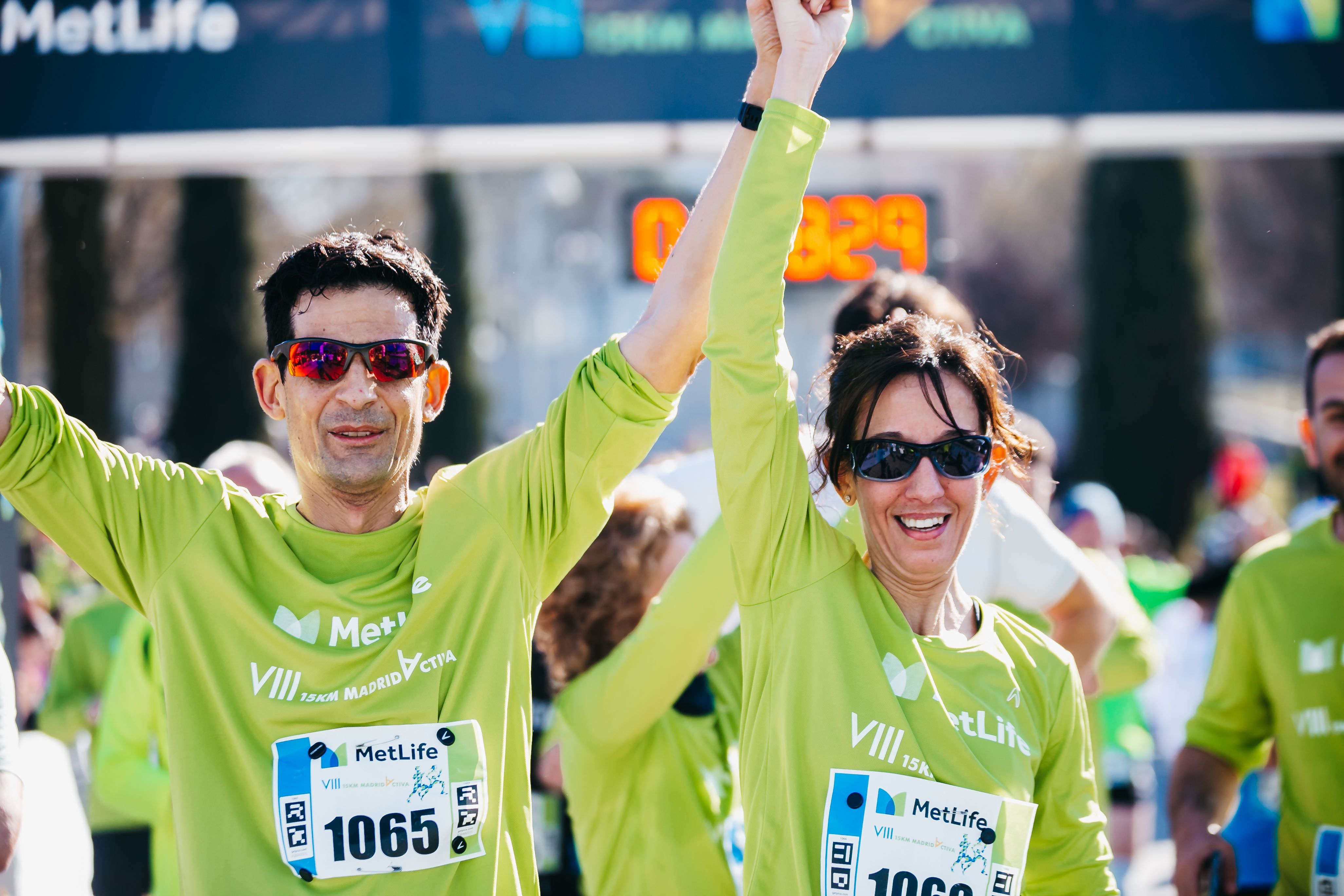 Imagen de la línea de meta de los 15 Km MetLife Madrid Activa 2023