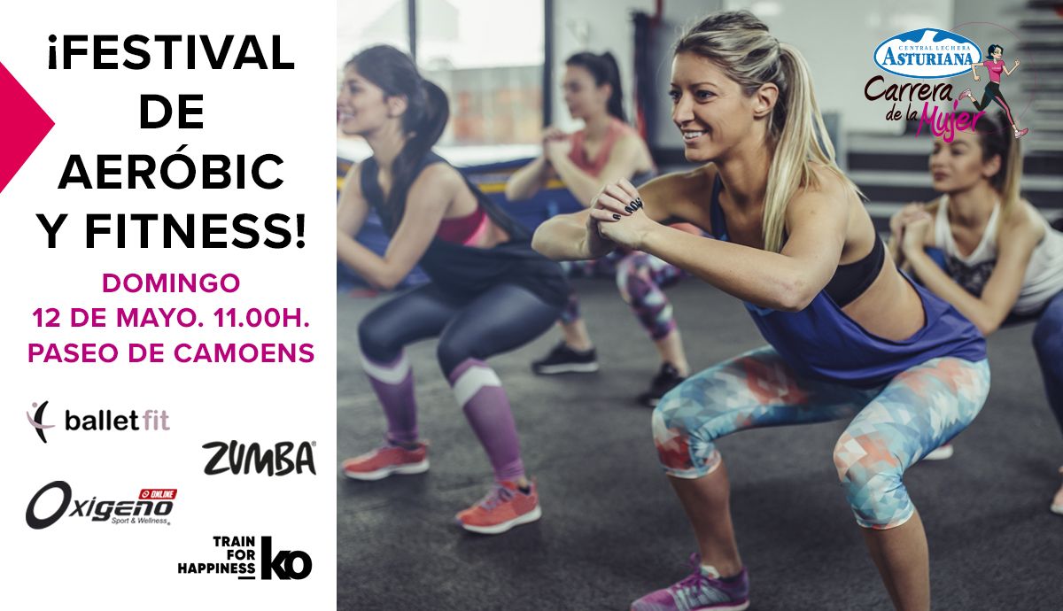 Festival de Aeróbic y Fitness de la Carrera de la Mujer Central Lechera Asturiana en Madrid. 