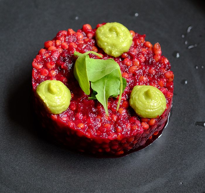 Tartar de lentejas