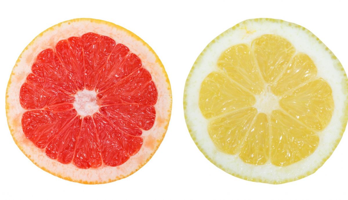Rodajas pomelo y limón