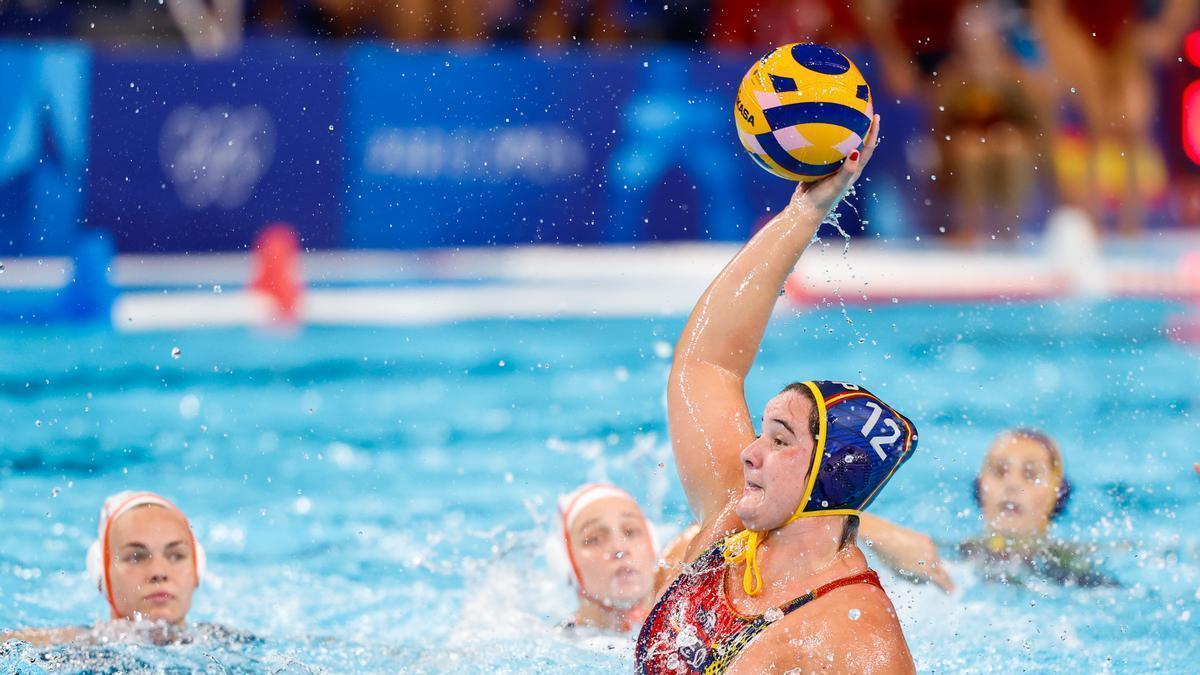 Paula Leitón, medalla olímpica en waterpolo