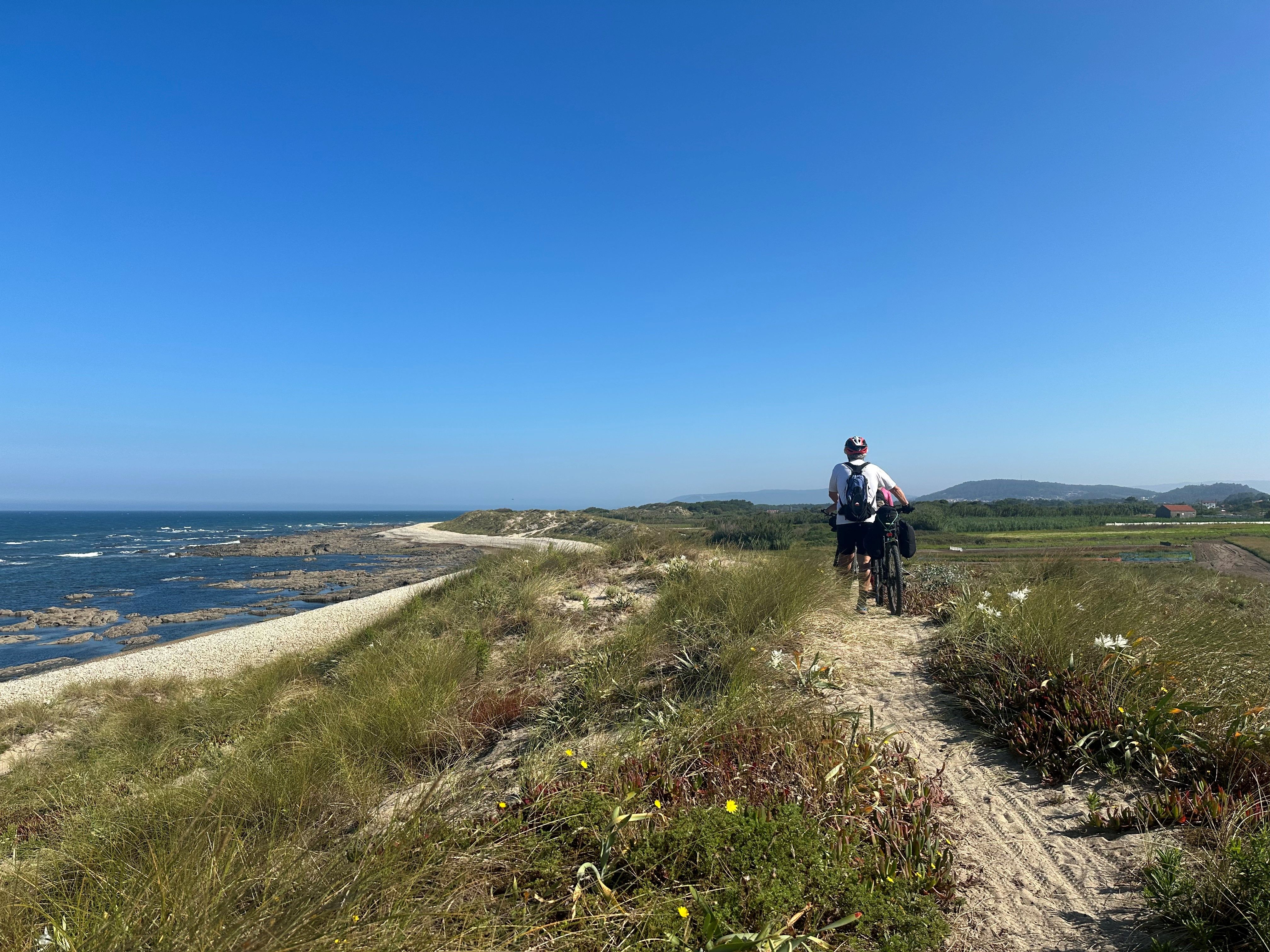 El Camino de Santiago portugués por la costa en bicicleta