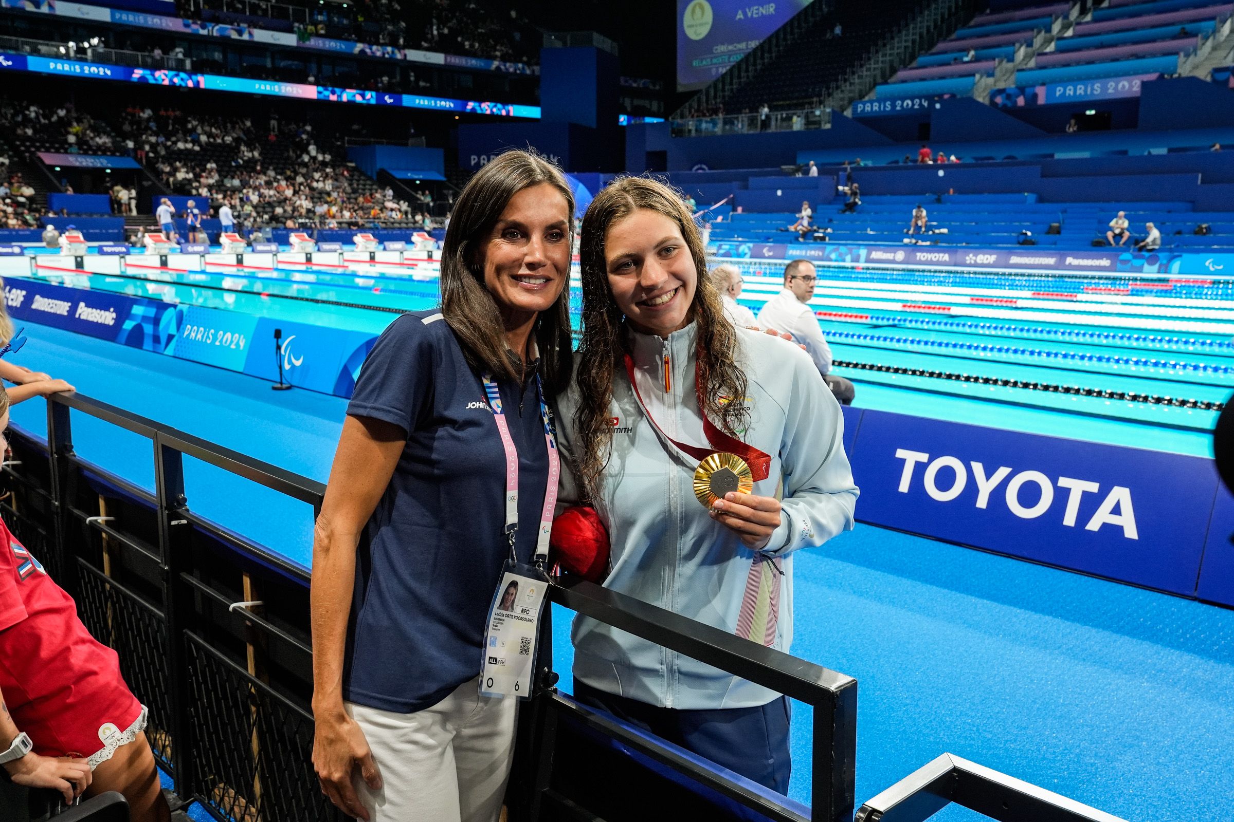 Tasy Dmytriv junto a la reina Letizia