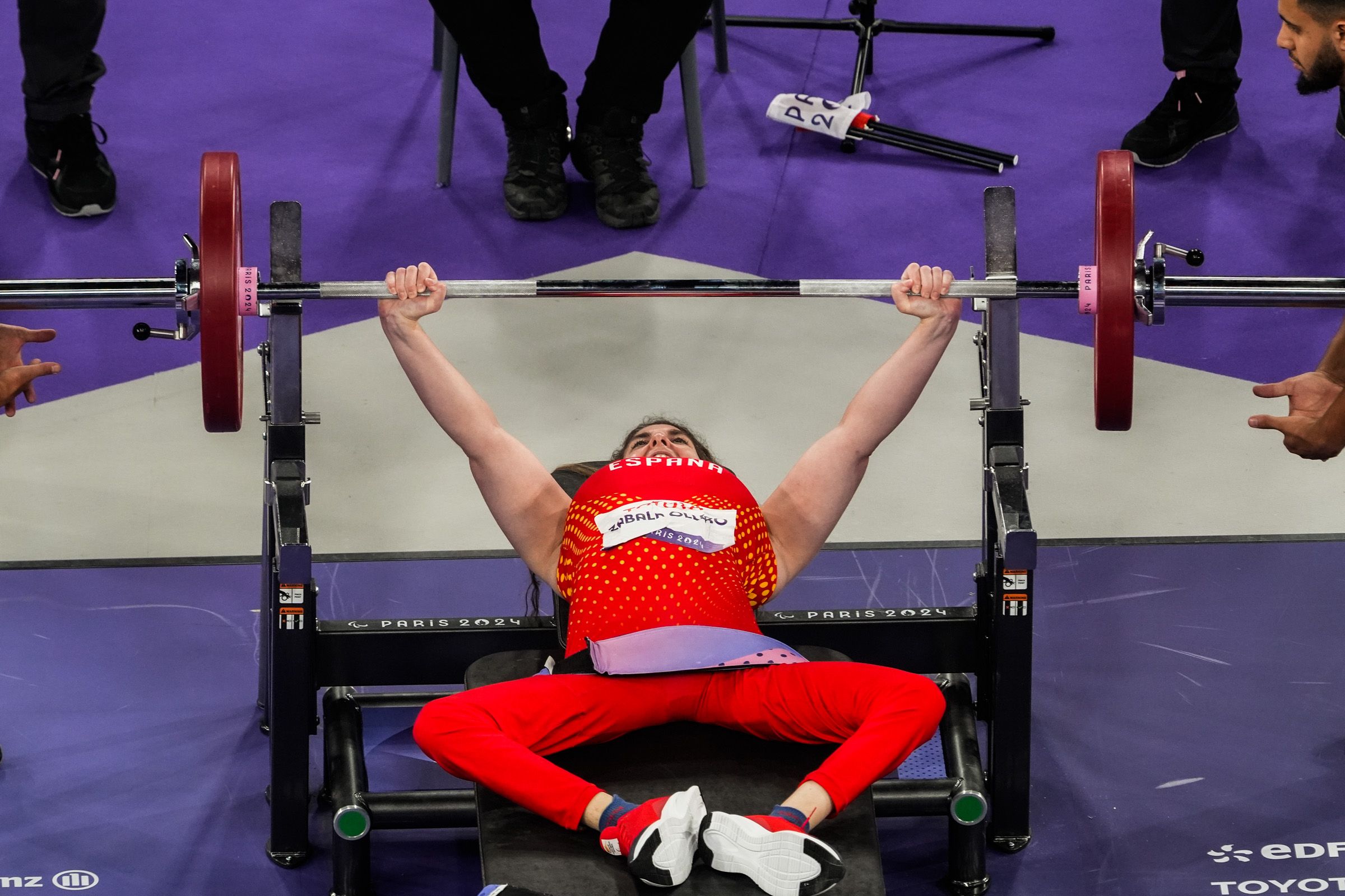 Loida Zabala Oller en la final de mujeres  50 KG 