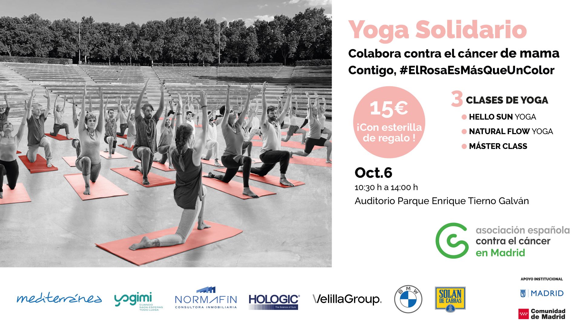 Descubre Yoga Solidario, el evento para colaborar en la lucha contra el cáncer de mama