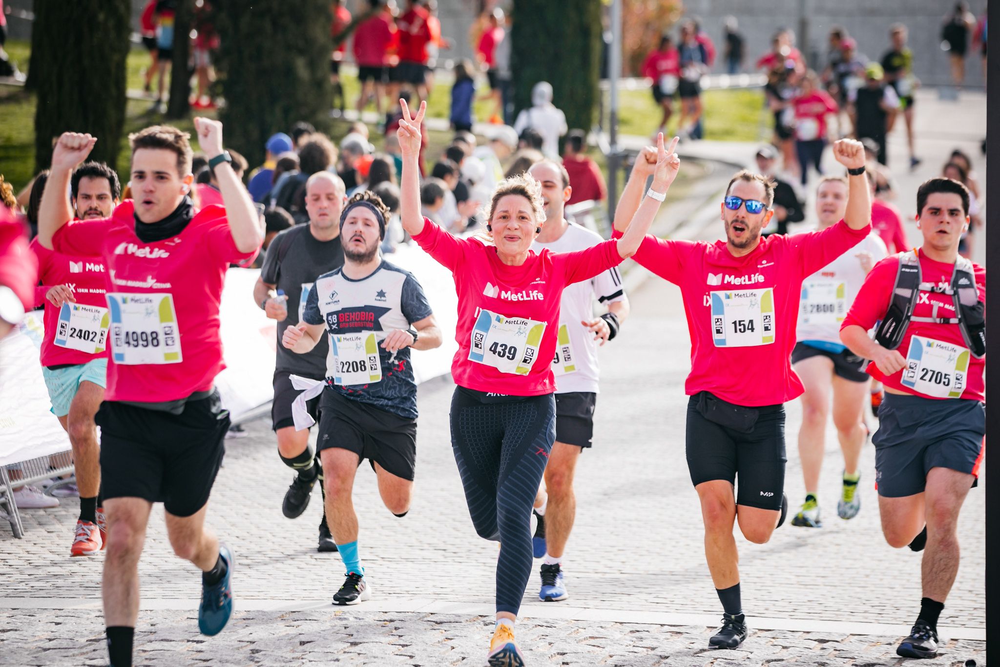 Imagen de la línea de meta  la 15K MetLife Madrid Activa