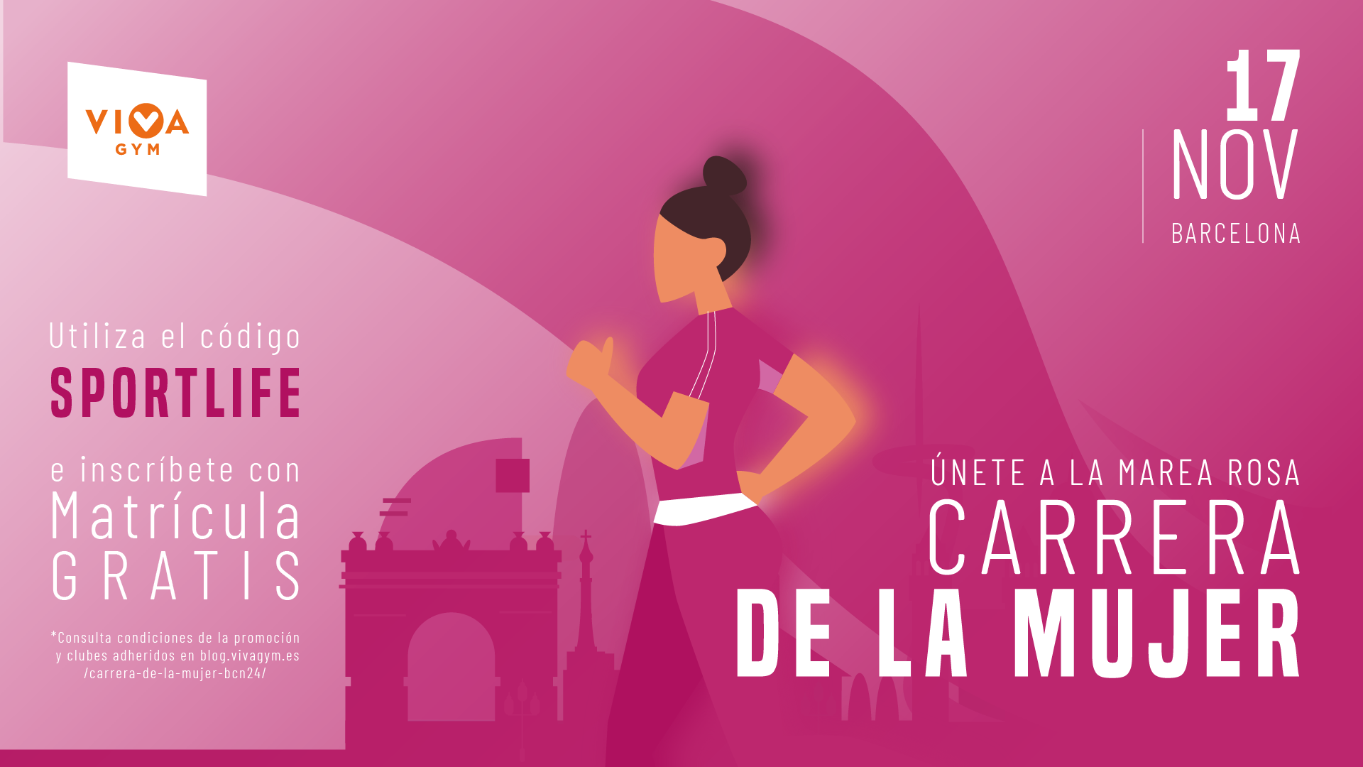 VivaGym se une a la celebración de la Carrera de la Mujer