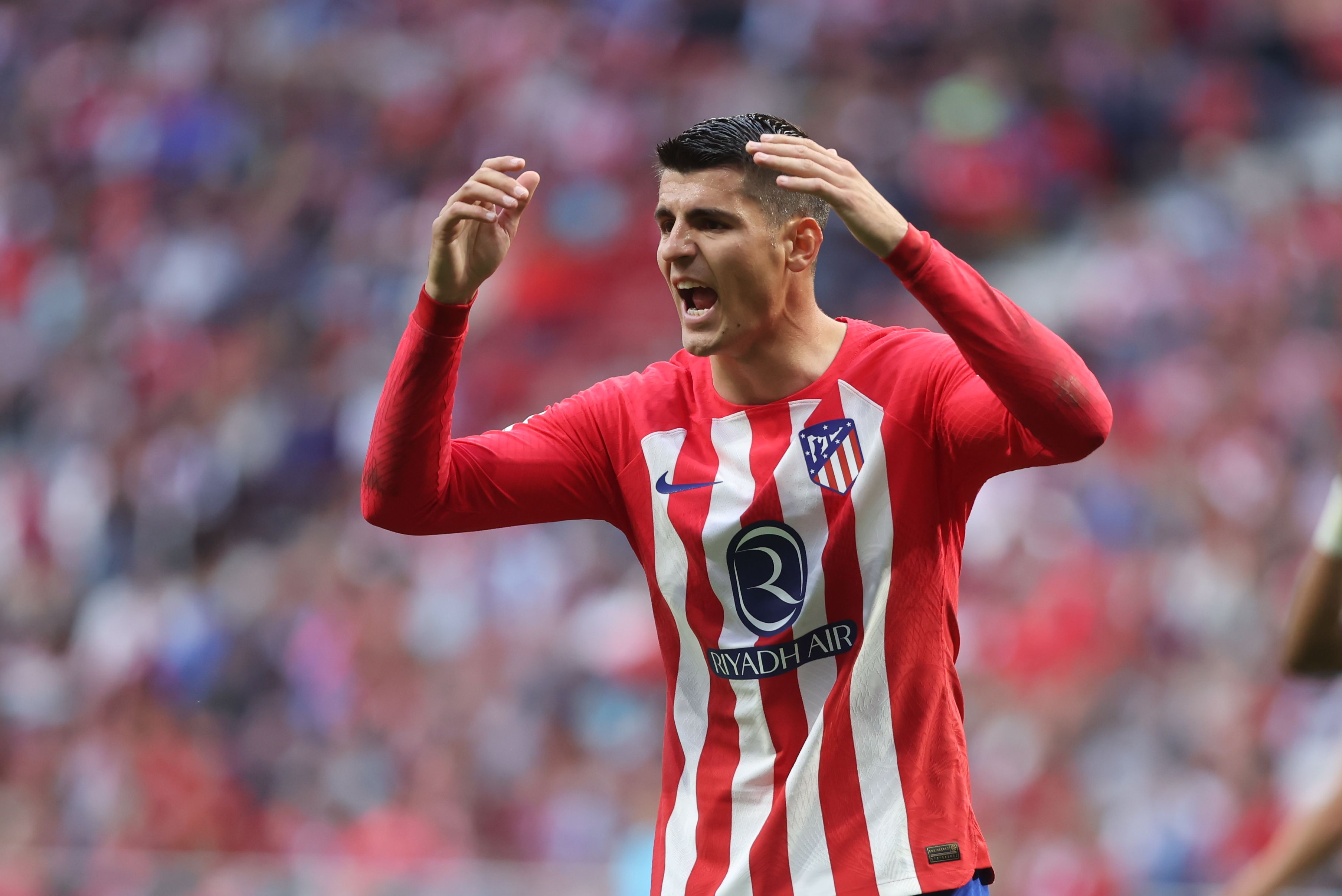 Imagen de Morata en un partido de su anterior club, el Atlético de Madrid