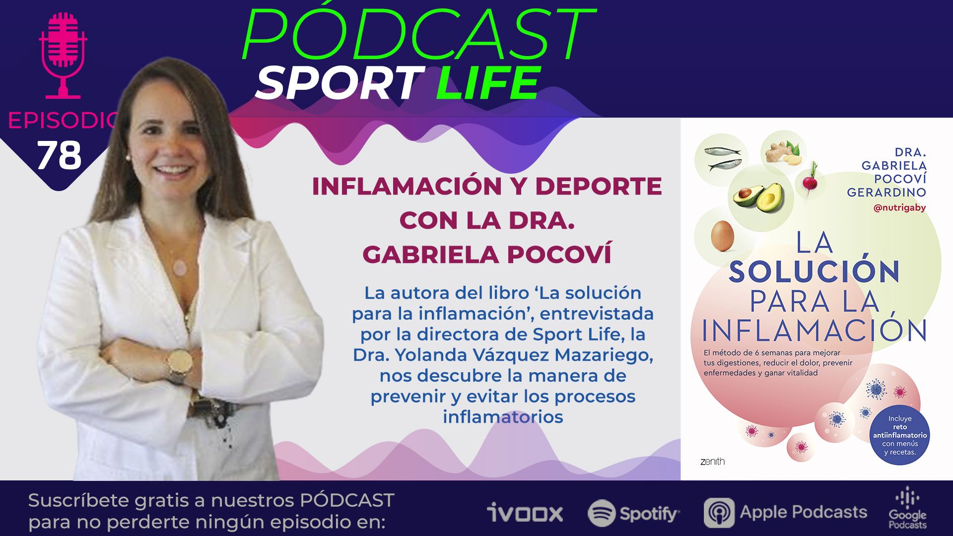 Inflamación y Deporte en el pódcast SL 78 con la Dra. Gabriela Pocoví