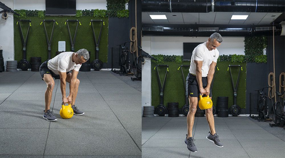 Salto con kettlebell Salto con kettlebell