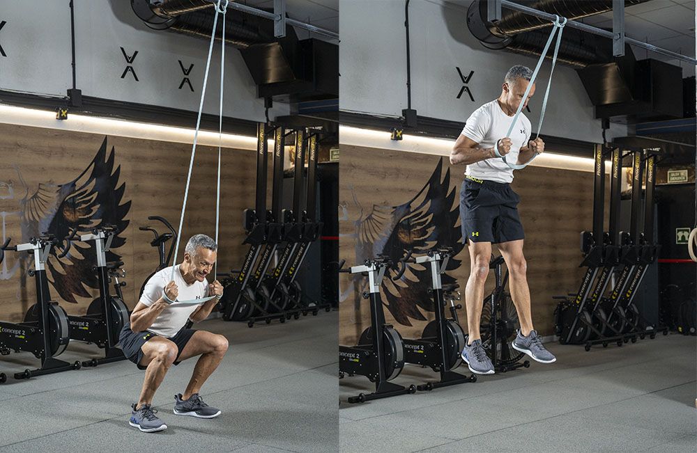 Salto Squat Asistido Salto Squat Asistido