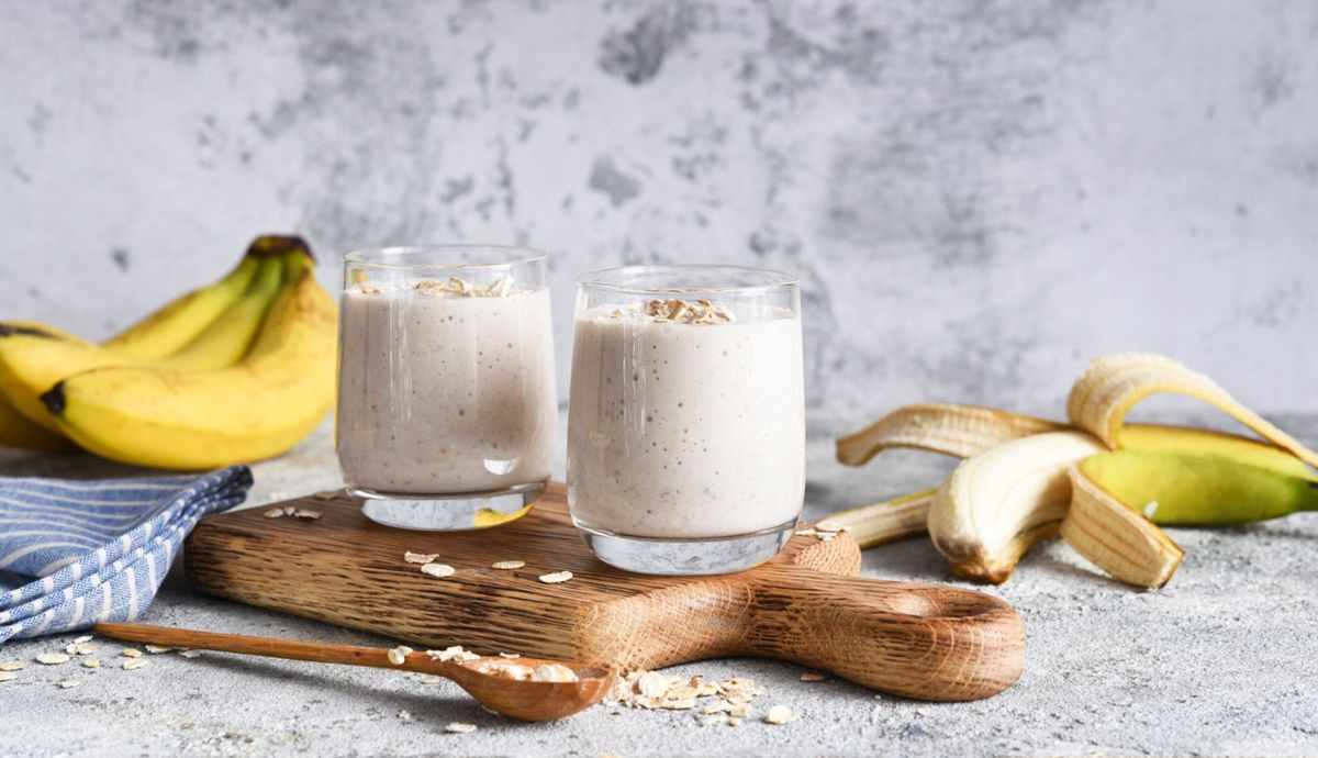 Receta de batido de fenogreco y plátano para ganar masa muscular