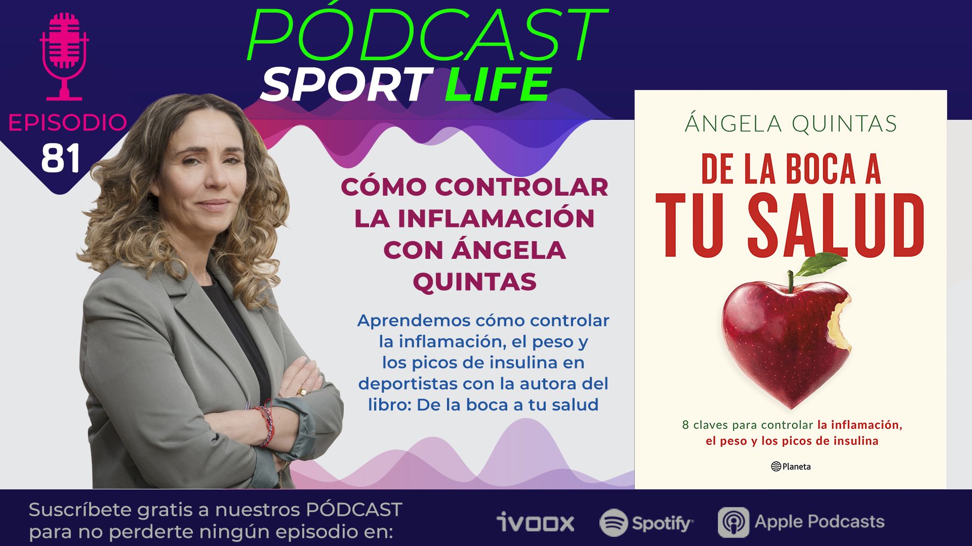 Cómo controlar la inflamación con Ángela Quintas en el pódcast Sport Life #81
