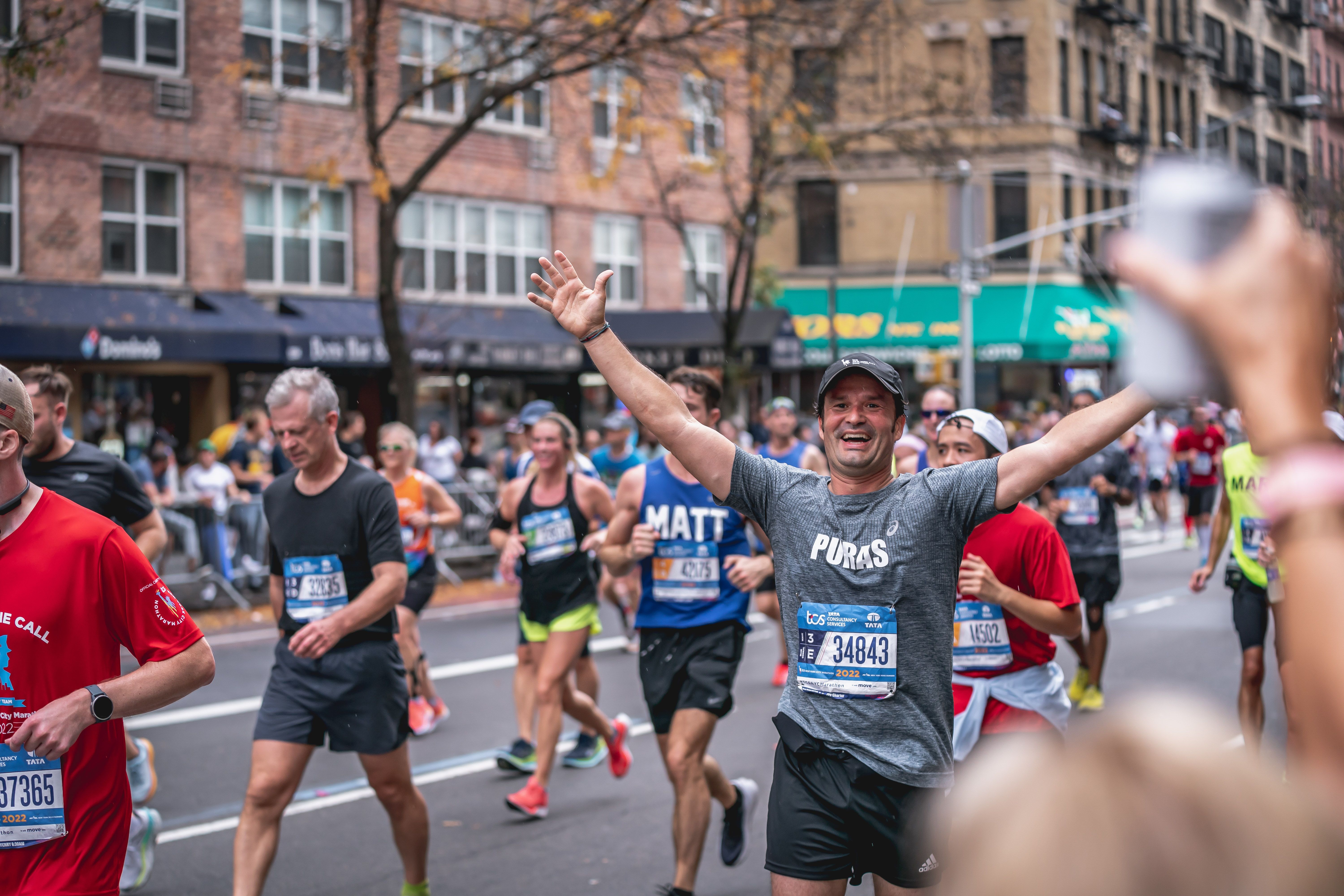 Emoción durante el Maratón de Nueva York
