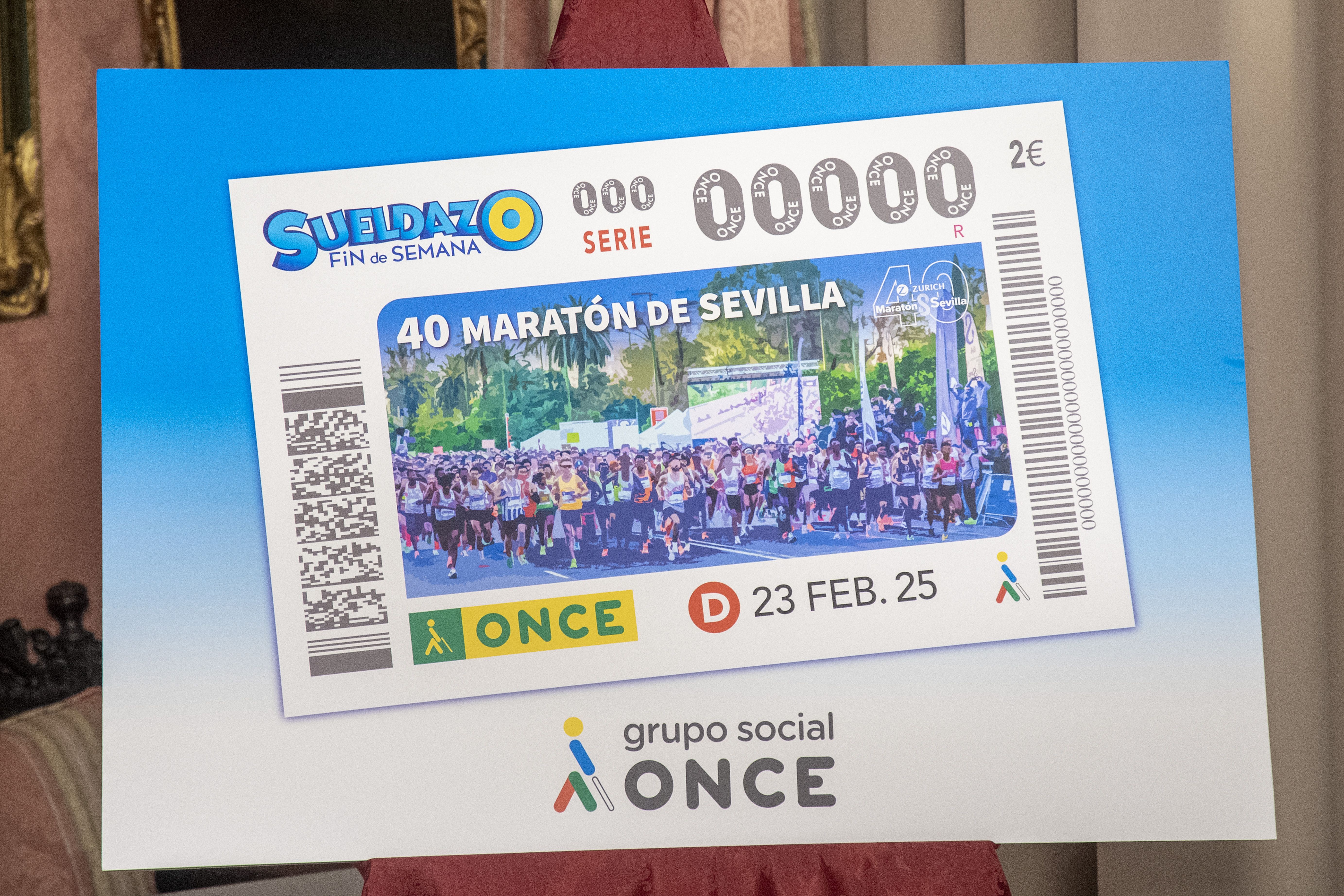 El domingo 23 el cupón de la ONCE rinde homenaje al Zurich Maratón de Sevilla