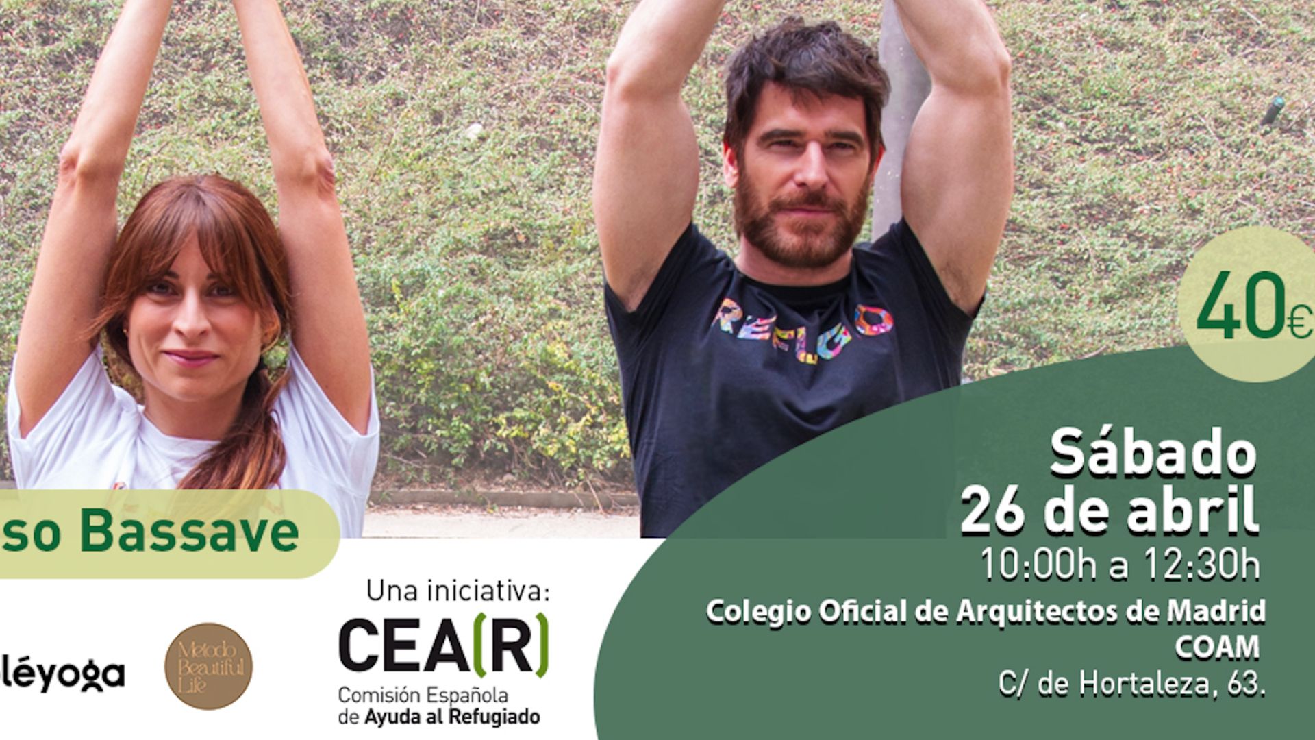 Yoga por Refugio de CEAR regresa con Amalia Panea, Irene Alda y Alfonso Bassave