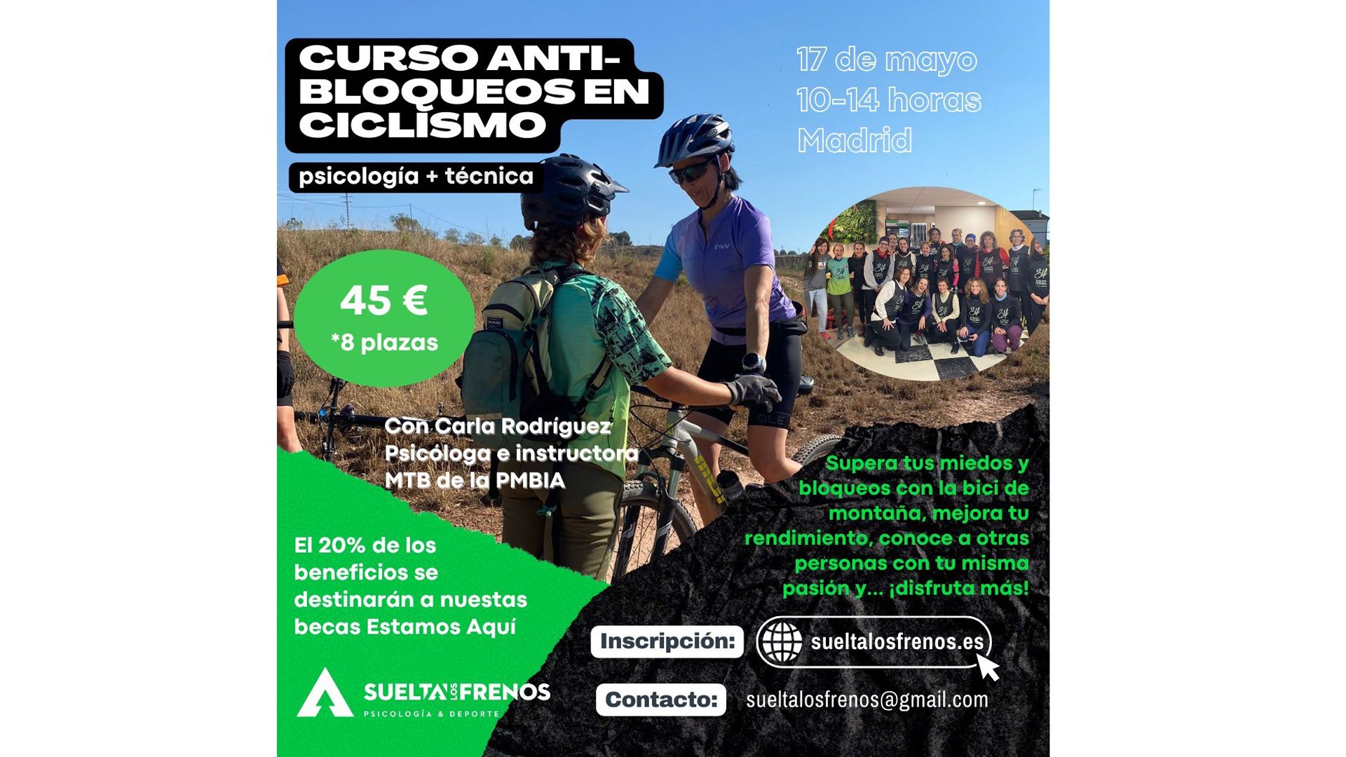 Curso Antibloqueos en Ciclismo con Suelta los Frenos