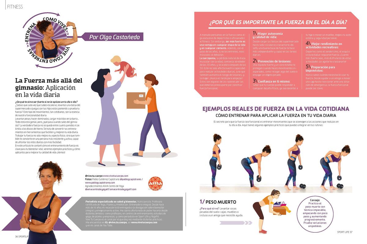 Olga Castañeda nos explica los movimientos de fuerza que necesitamos en nuestra vida diaria Olga Castañeda nos explica los movimientos de fuerza que necesitamos en nuestra vida diaria
