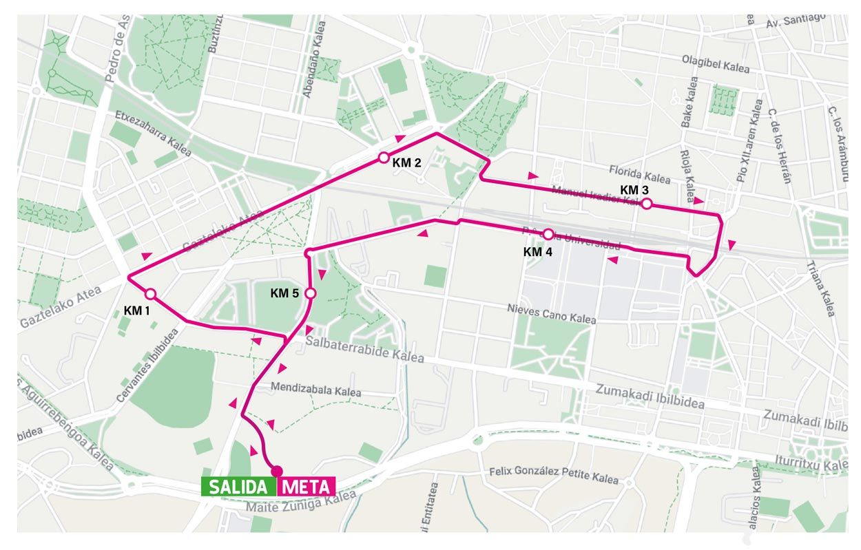 El recorrido de la Carrera de la Mujer de Vitoria-Gasteiz 2025