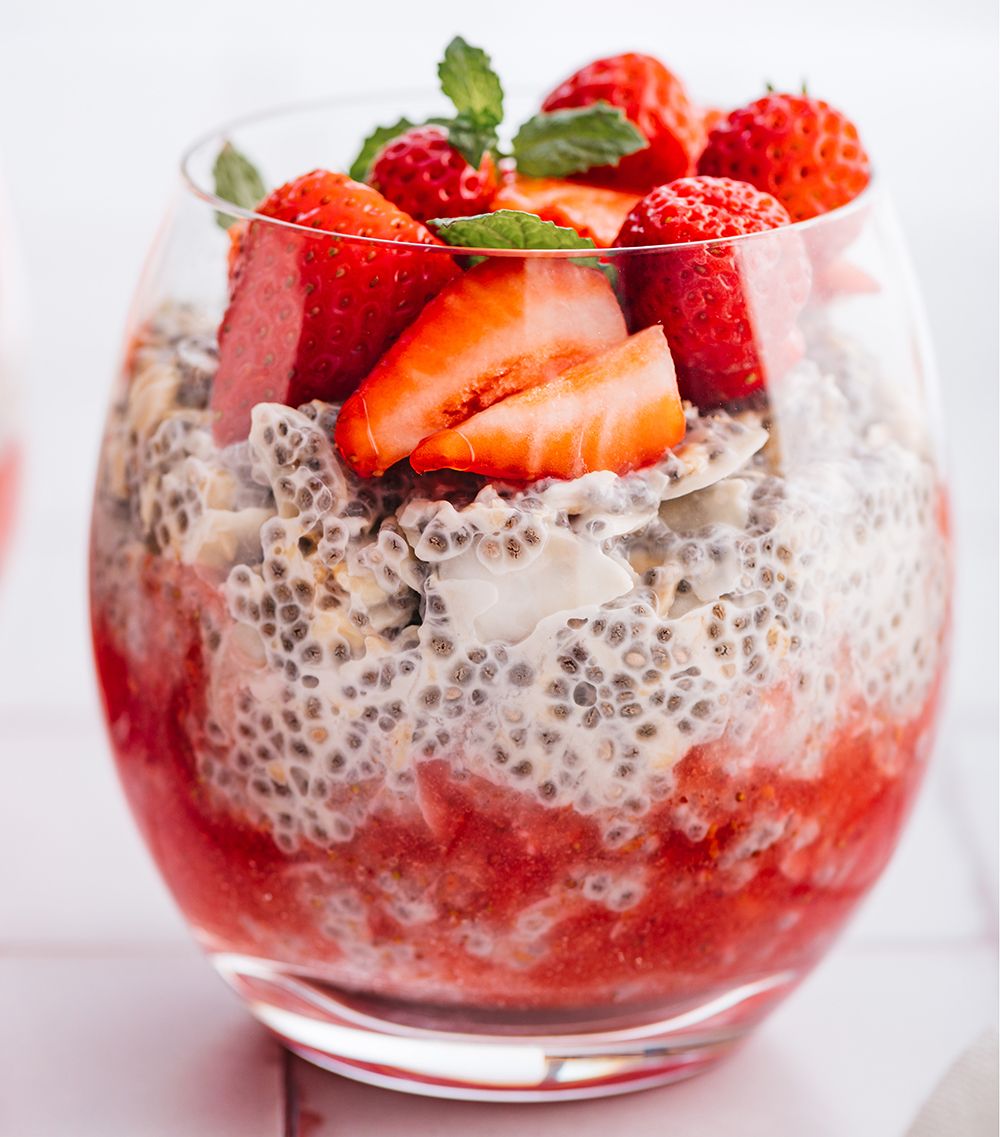 PUDIN DE CHÍA FRESAS PUDIN DE CHÍA FRESAS