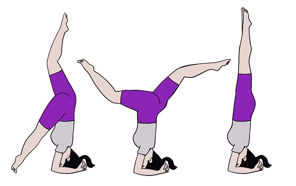 Sirsasana de Dharma Mittra y Xuan Lan Sirsasana de Dharma Mittra y Xuan Lan