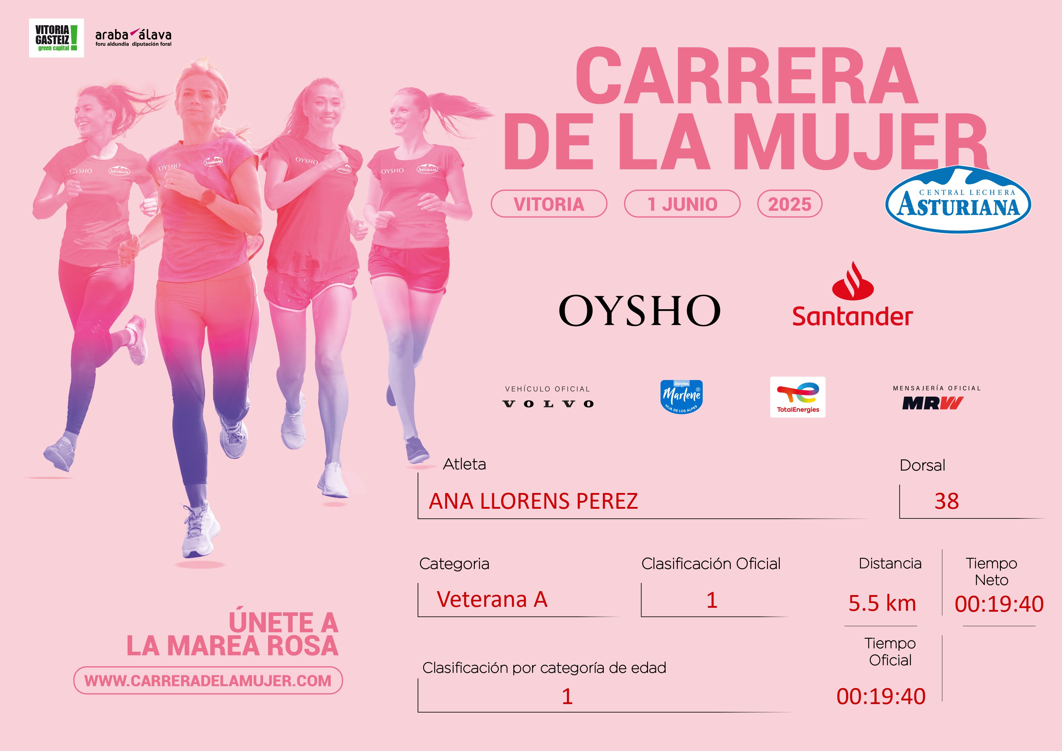Descarga gratis el diploma de la Carrera de la Mujer de Vitoria-Gasteiz 2025