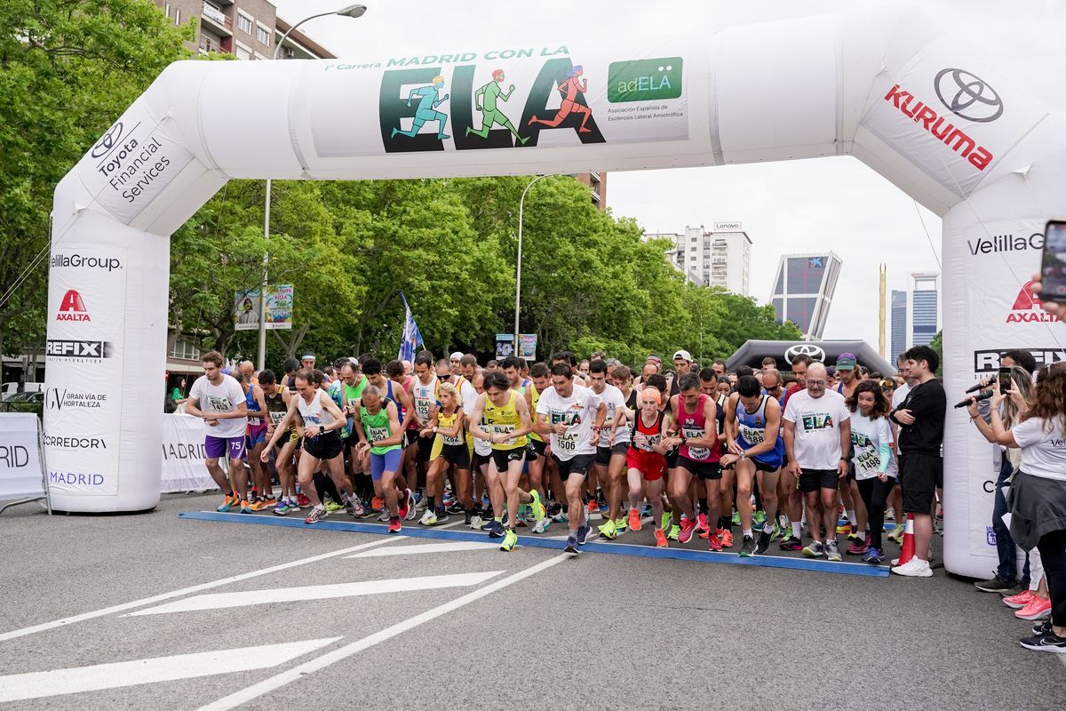 Imagen de la salida de la 1ª Carrera Madrid con la ELA 