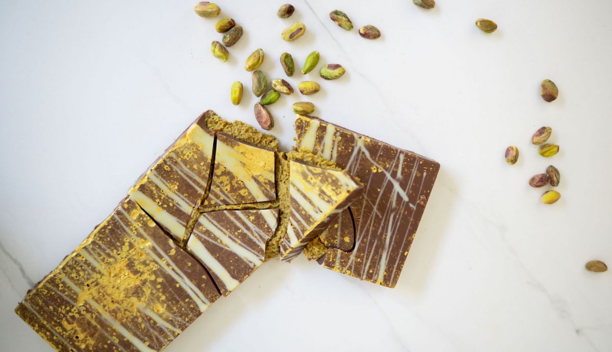 Chocolate Dubai con pistachos 1