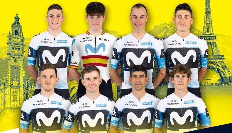 Movistar Team confirma sus ocho corredores para el Tour. (Foto: Movistar Team)