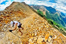 Imagen de una competidor en la Hardrock 100