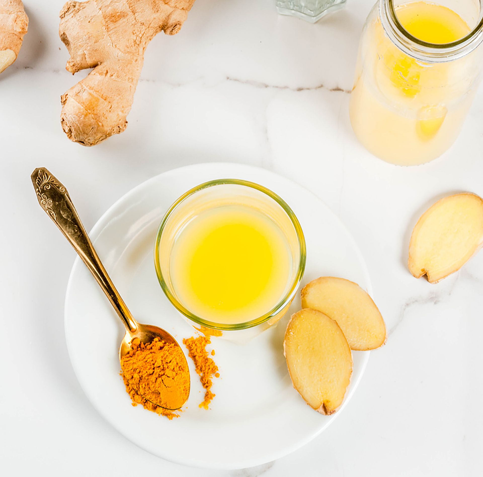 Receta de aliño antiinflamatorio de cúrcuma y jengibre