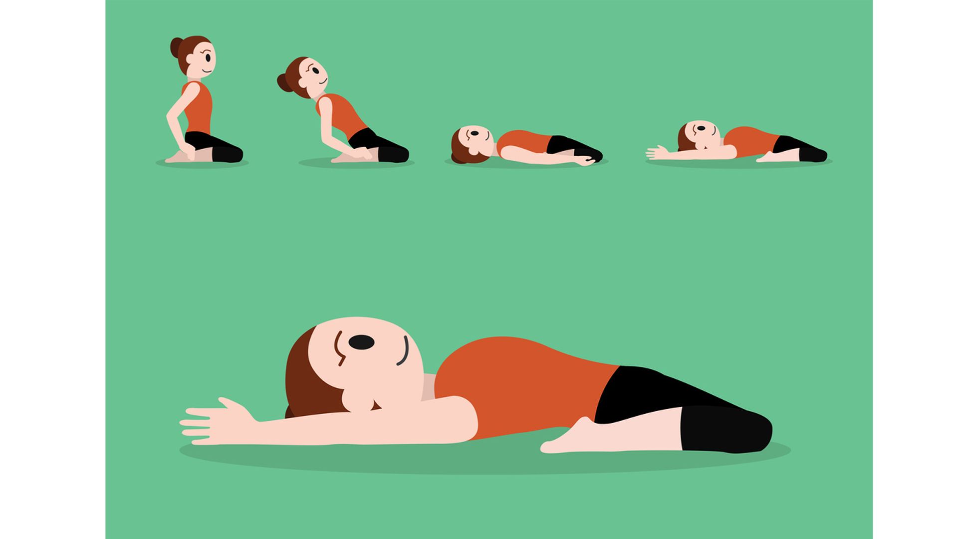Postura del héroe tumbado o supta virasana