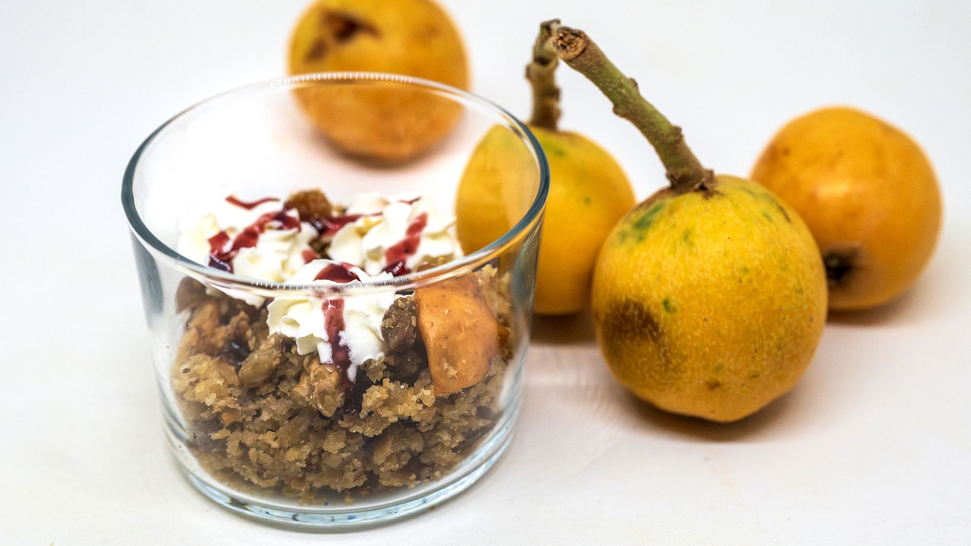 Receta de crumble de nísperos