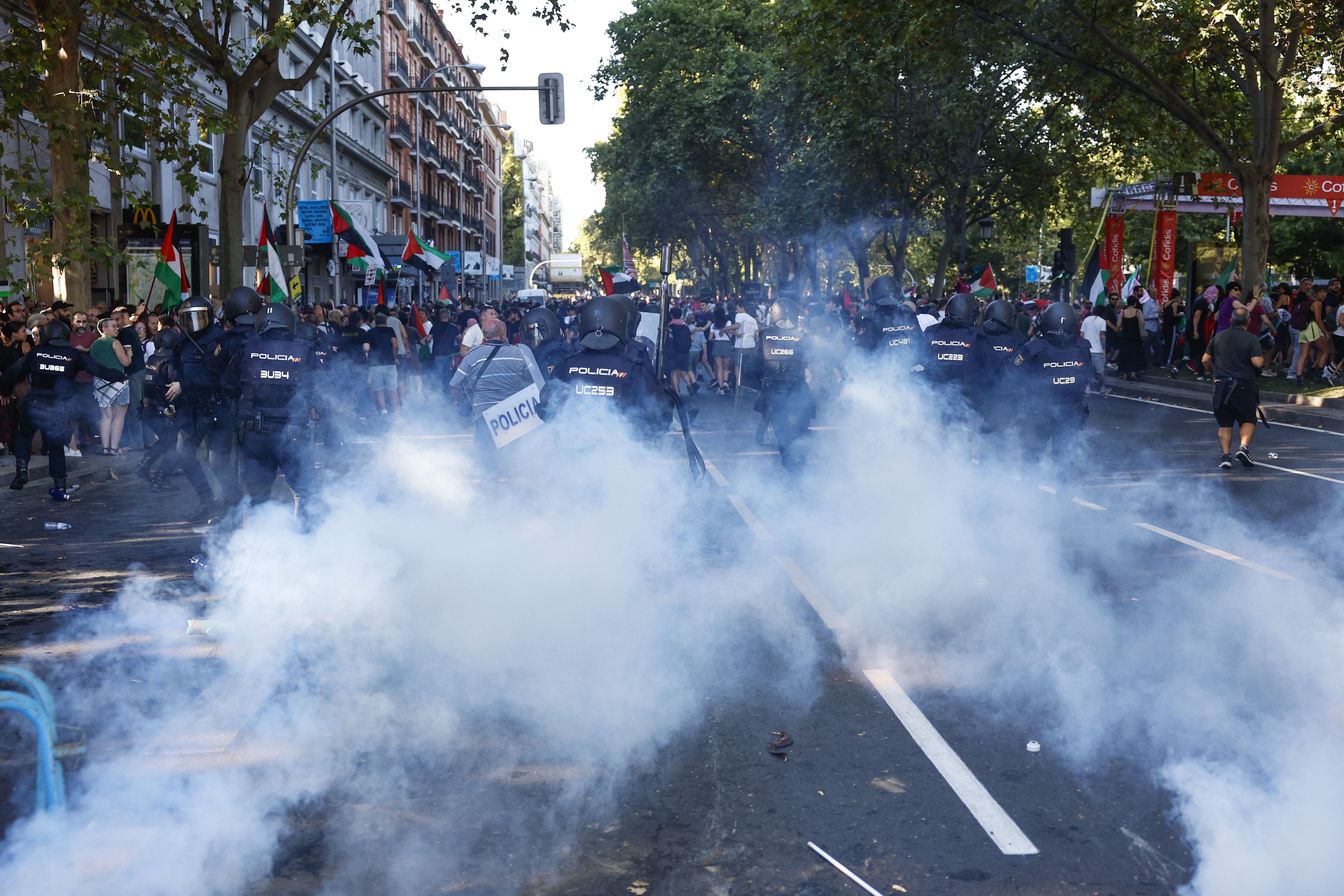Los incidentes que pararon la Vuelta en Madrid