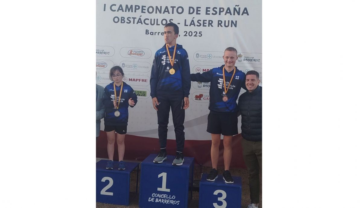 I Campeonato de España para obstáculos   Para Láser Run   Pentatlón Moderno. Podium
