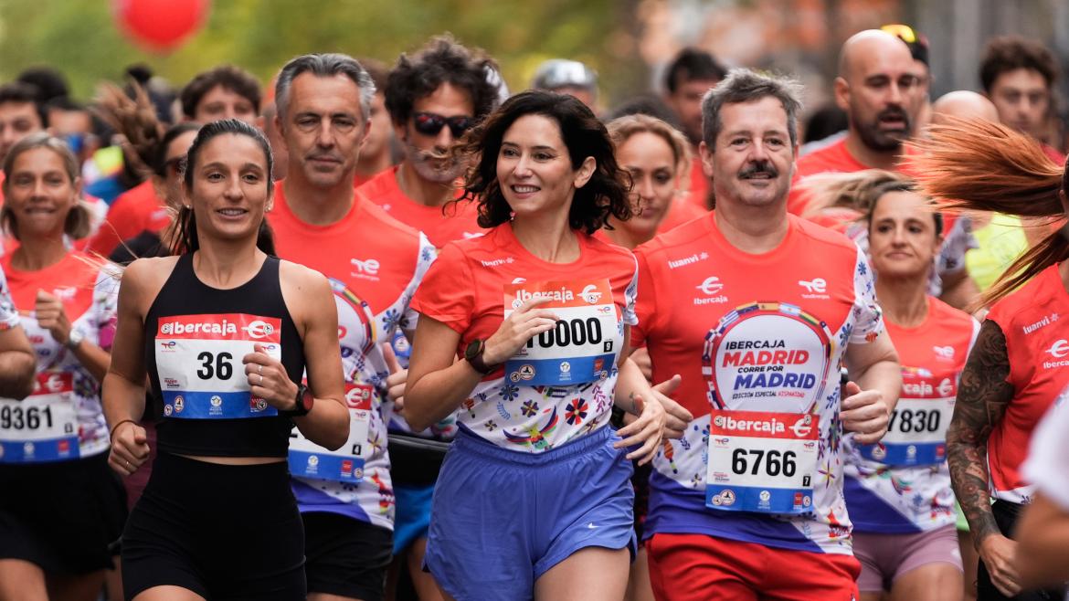 Isabel Diaz Ayuso en la "Madrid corre por Madrid"