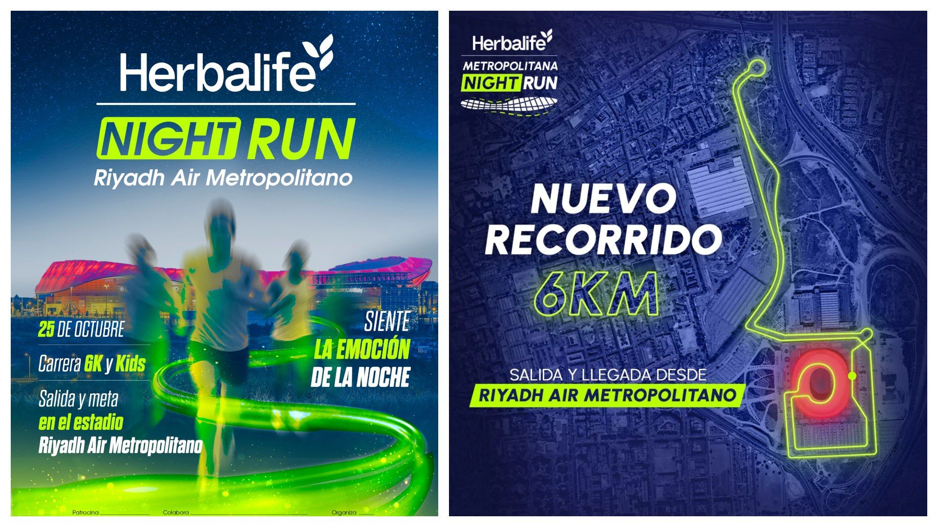 Herbalife Night Run vuelve a Madrid con una épica carrera nocturna en el Riyadh Air Metropolitano