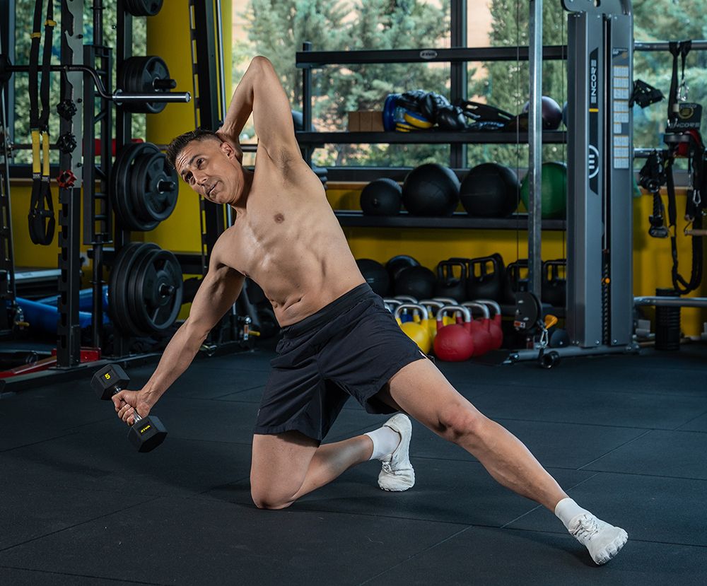  inclinación lateral controlada para incidir sobre los oblicuos